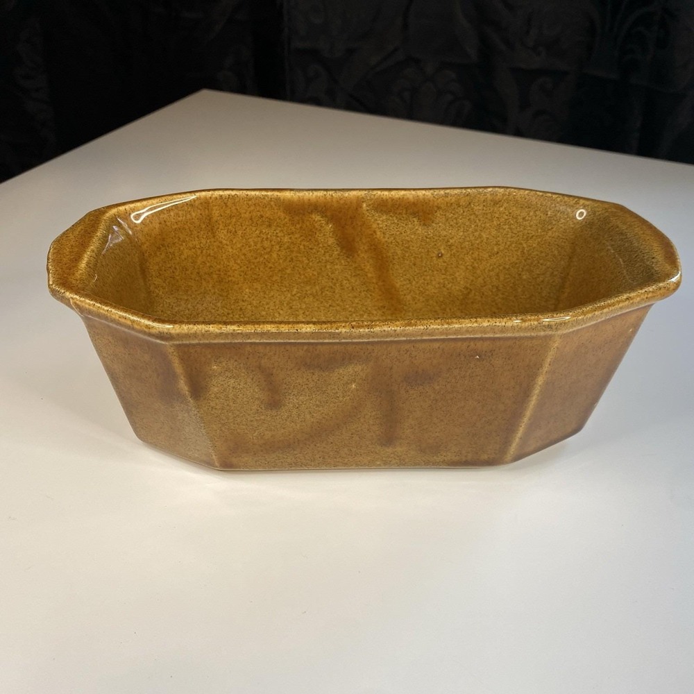 McCoy Loaf Pan Planter 7059 Baking Dish Rare Brown Drip